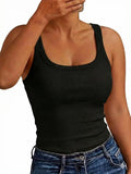 Camiseta sin mangas acanalada