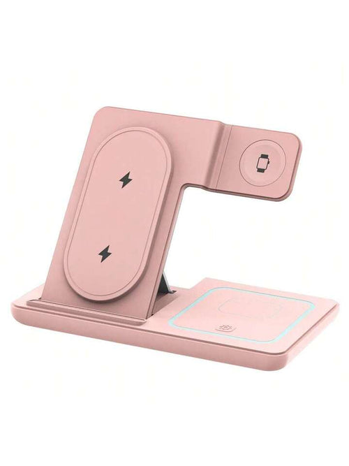 Cargador inalámbrico 3 en 1 para productos Apple "rosa"