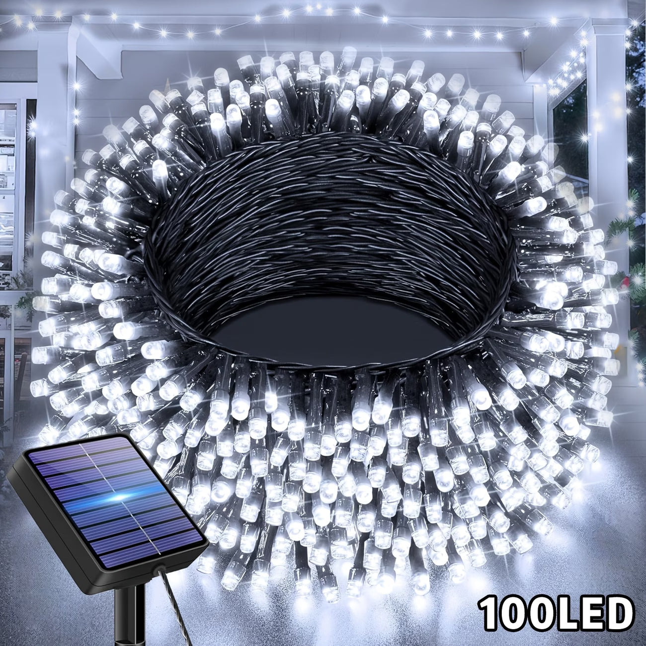 Solcellelyskæde 300/200/100 LED
