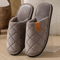 Zapatillas de casa grises con suela fija para hombre