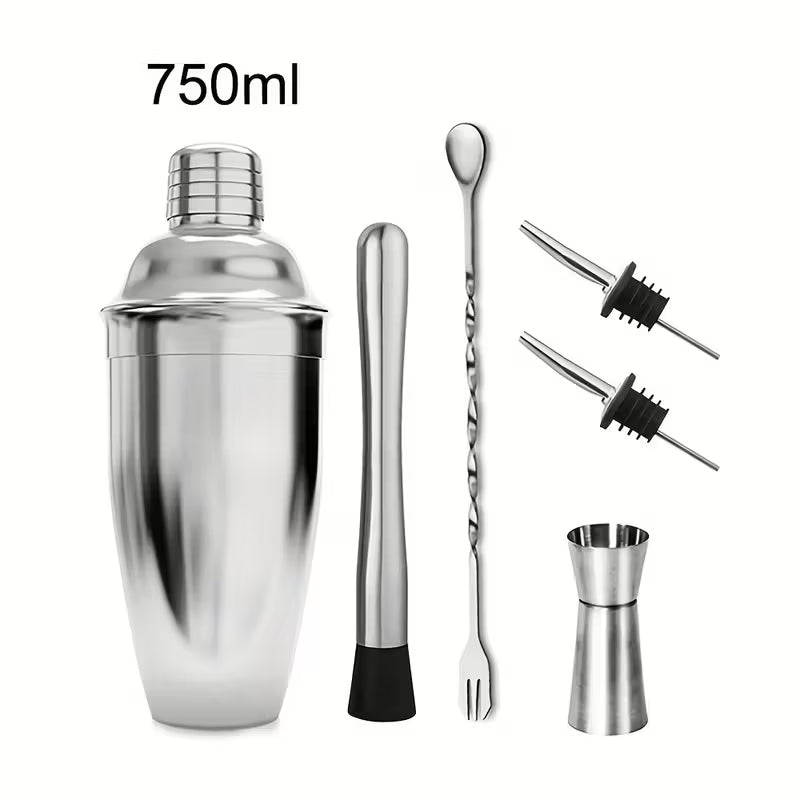 Juego de coctelería de acero inoxidable