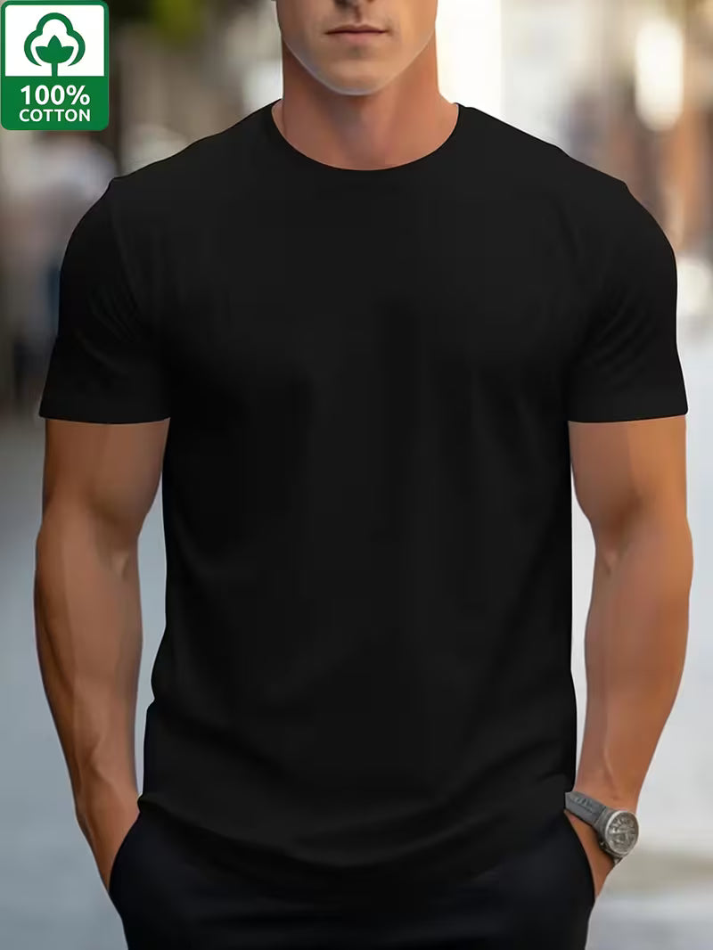 Sort T-shirt 100% bomuld