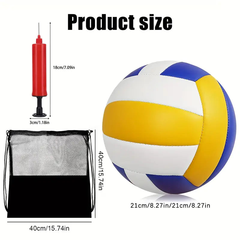 Klassisk Gul/Blå/Hvid volleyball