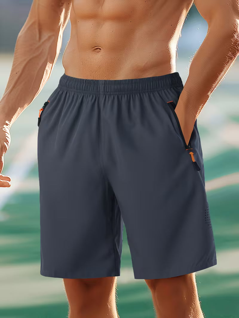 Herreshorts med lynlåslommer