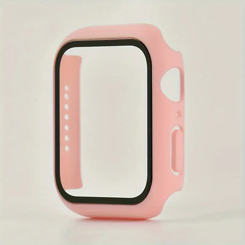 Protector de pantalla de cristal y funda para Apple Watch