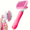 Pet Brush with Self-Cleaning Button