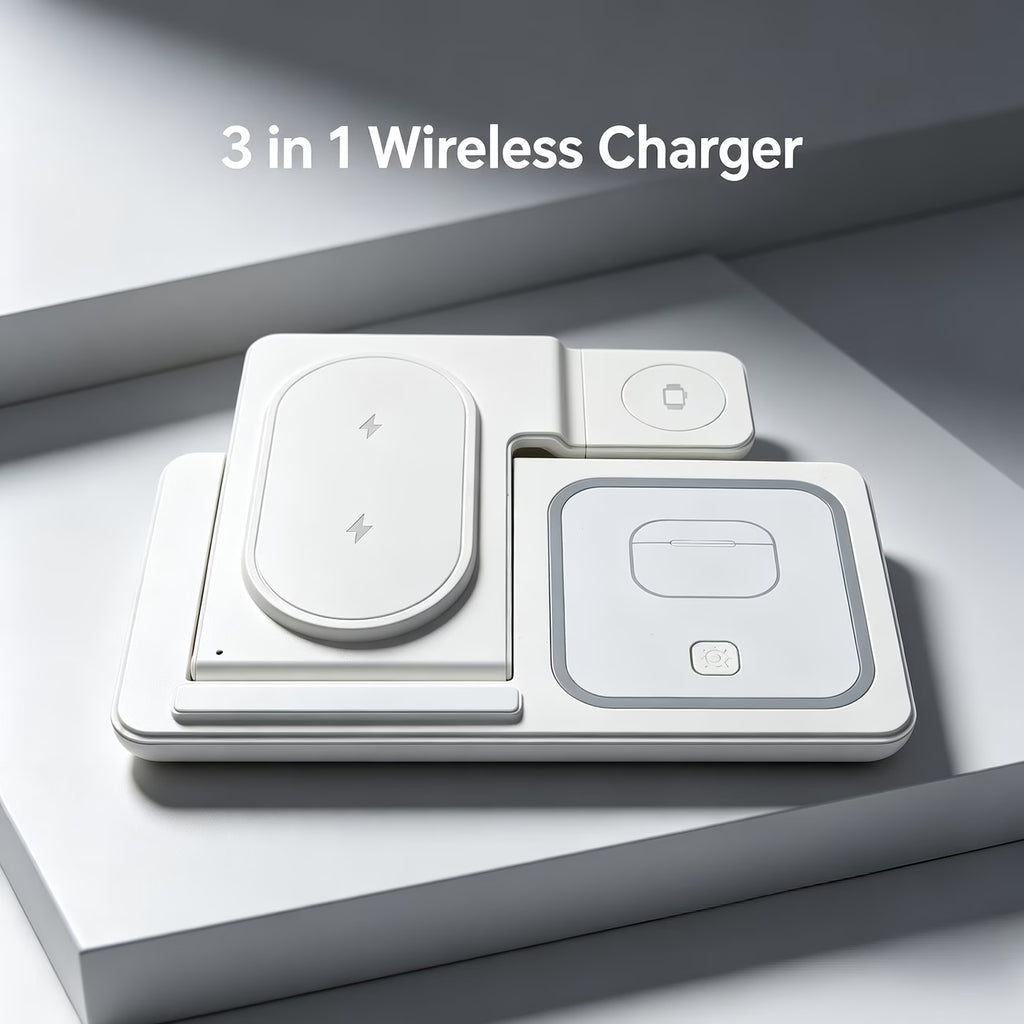 Cargador inalámbrico 3 en 1 para productos Apple "Blanco"