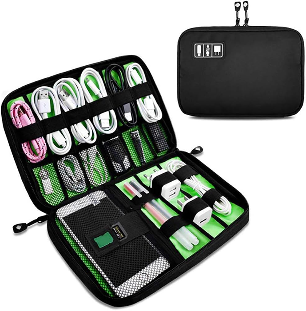 Bolsa organizadora portátil para accesorios electrónicos