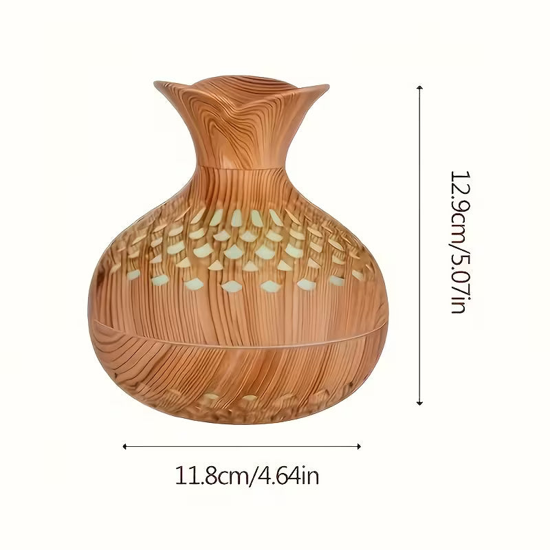 Elegante difusor de aromaterapia de madera con LED de 7 colores