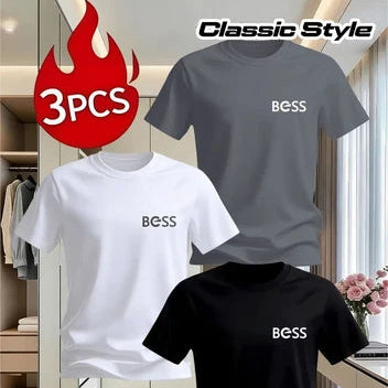Camisetas de manga corta para hombre, paquete de 3