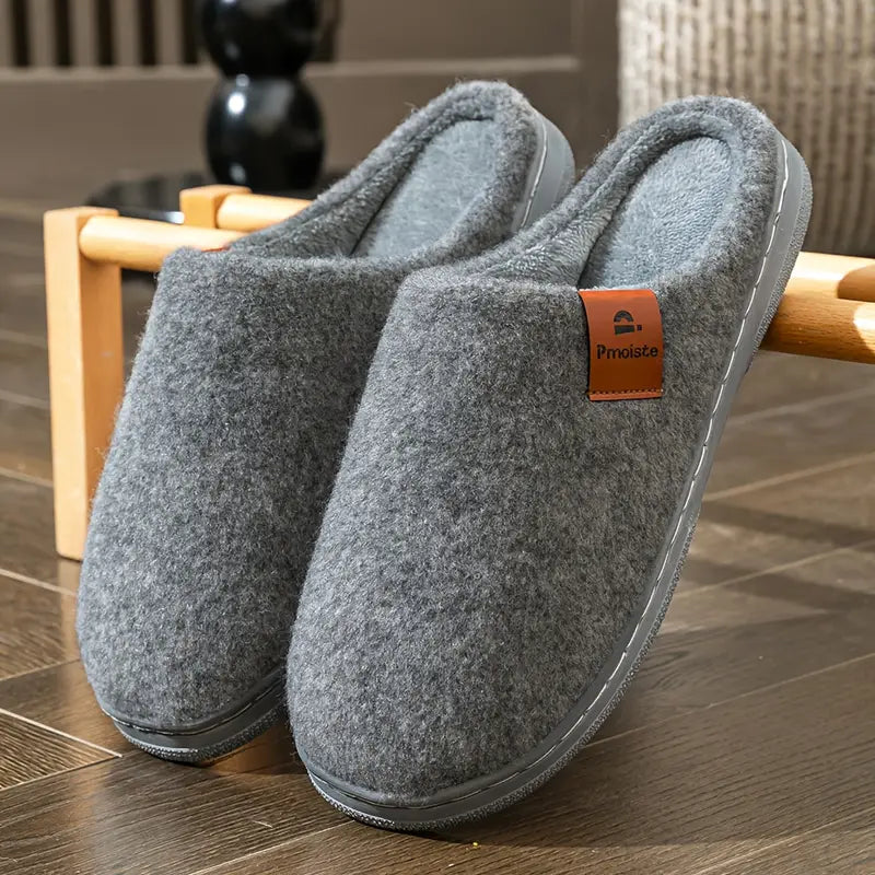 "Pantuflas para hombre con suela de espuma viscoelástica duradera."Gris claro"