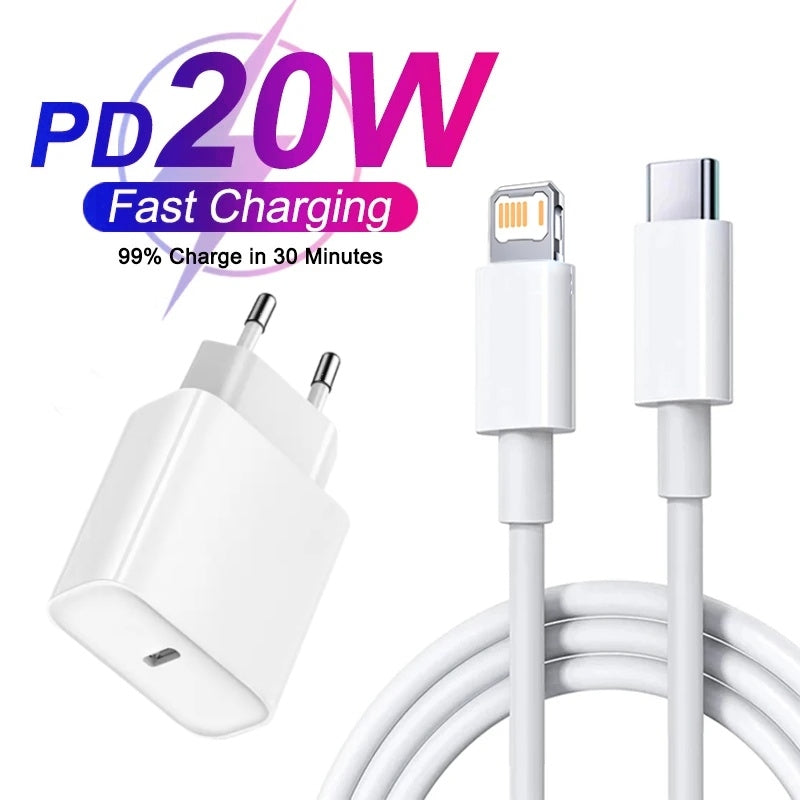 Cargador rápido de 20W para iPhone 11/12/13/14