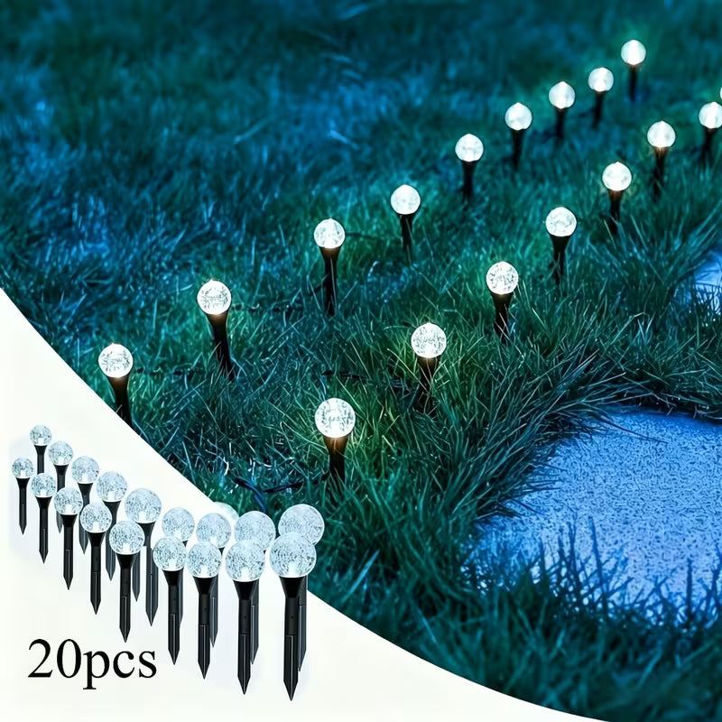 Lámparas de pie de cristal con energía solar