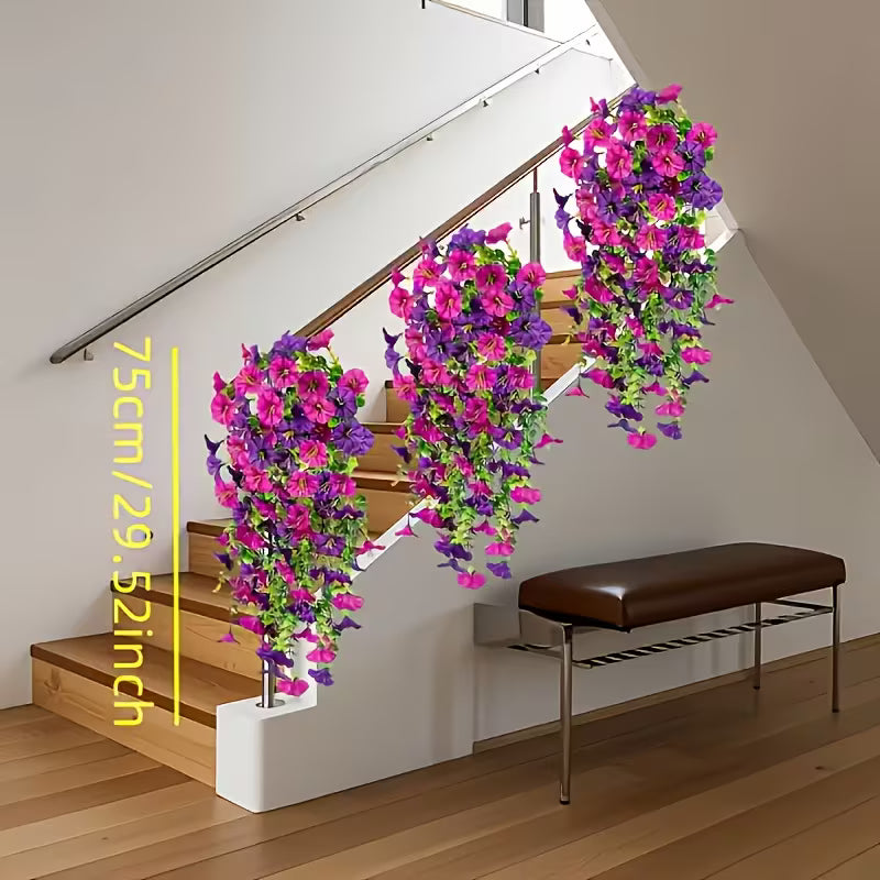 Kunstige Blomster I Lilla-Røde Nuancer