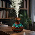 Elegante difusor de aromaterapia de madera con LED de 7 colores