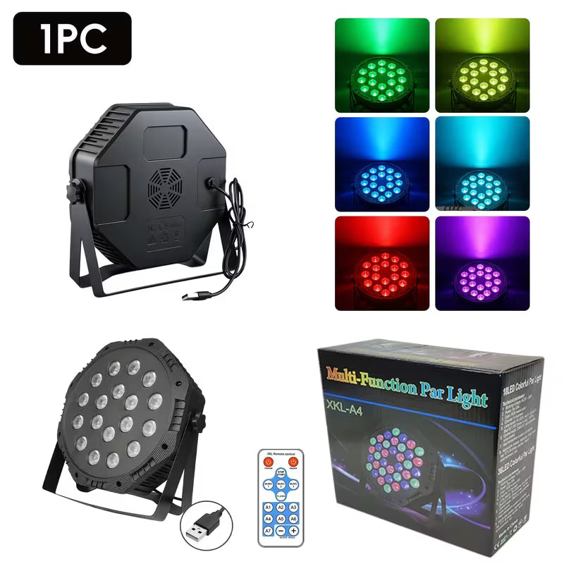 Focos Par RGB de cabeza móvil