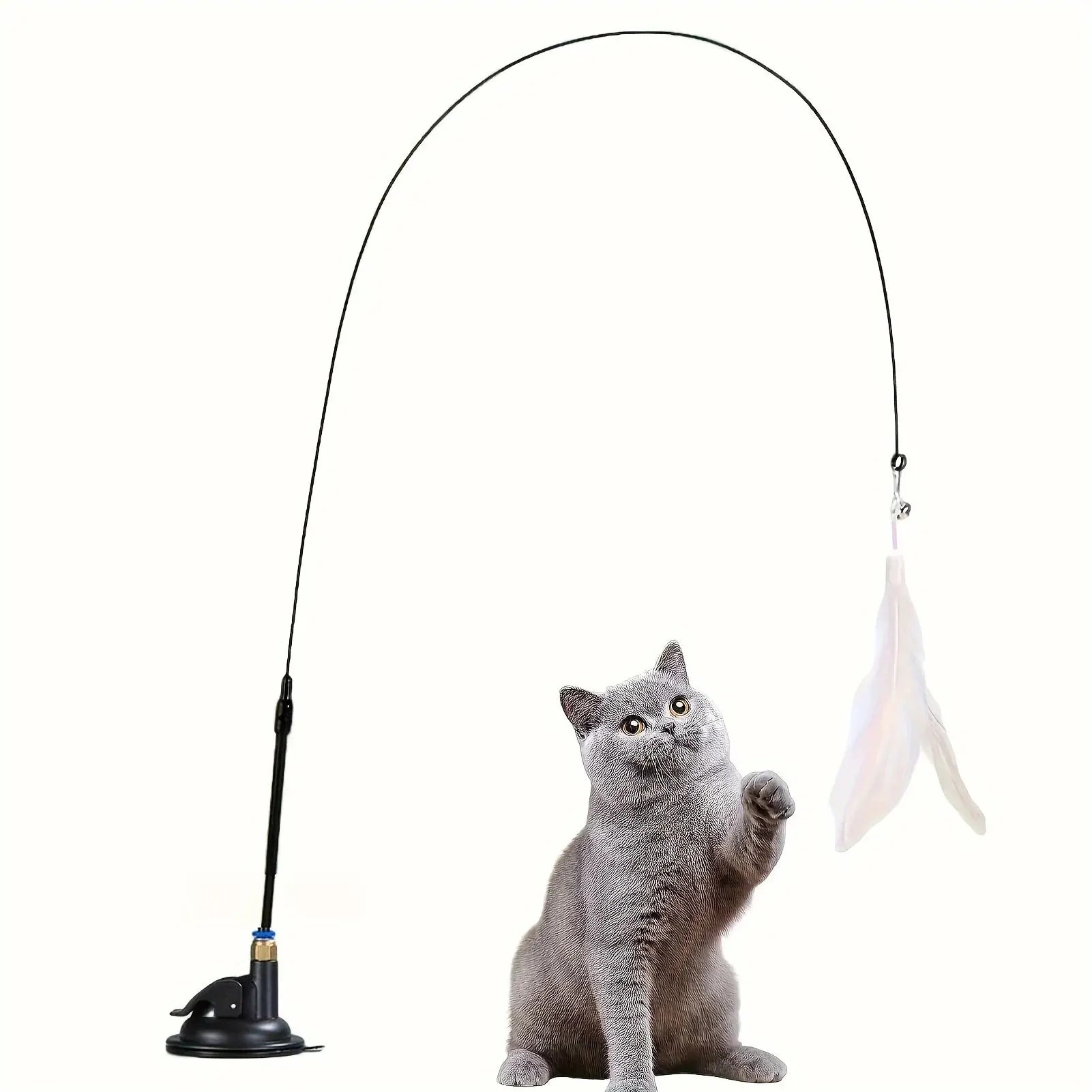Juguetes para gatos con plumas.