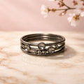Anillo Wille de plata 925 rodiada en negro