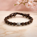 Pulsera de hombre con piedras cúbicas marrones