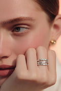 Anillo de plata de tres vueltas Wille Jewellery