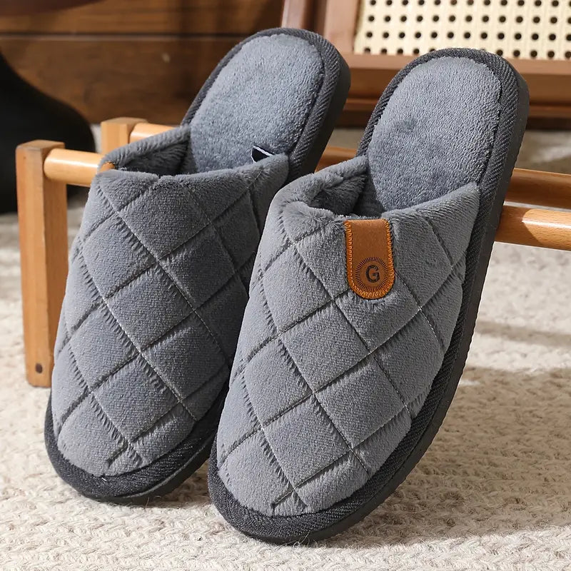 Pantuflas celestes con suela rígida para hombre.