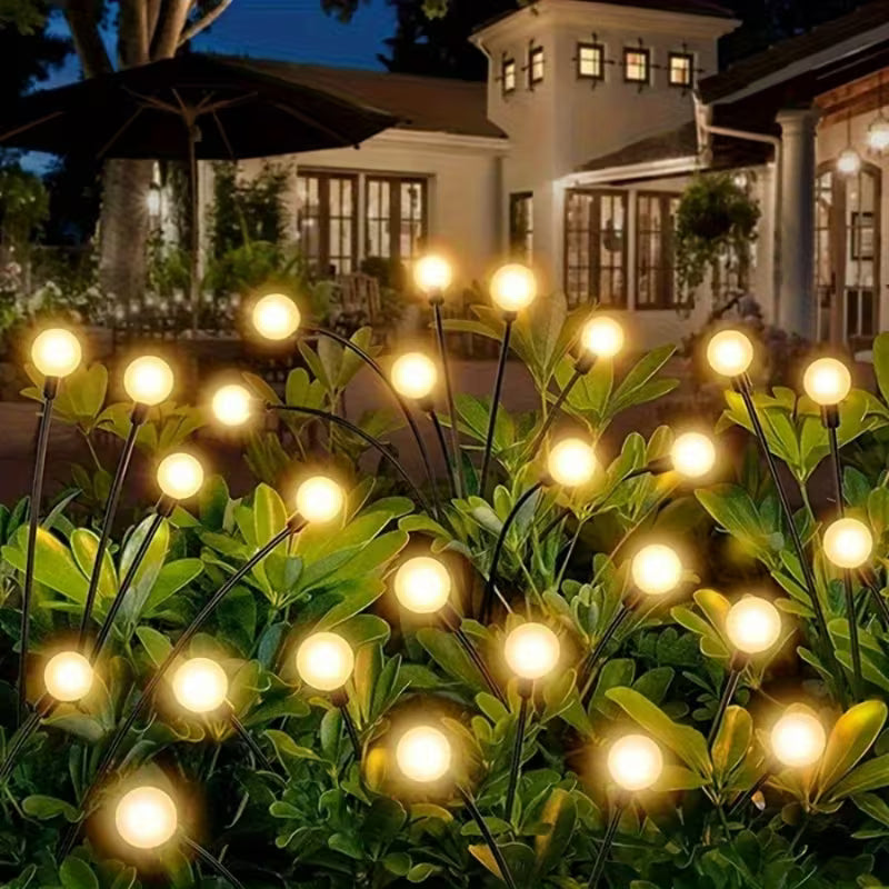 Luces solares de luciérnaga para jardín