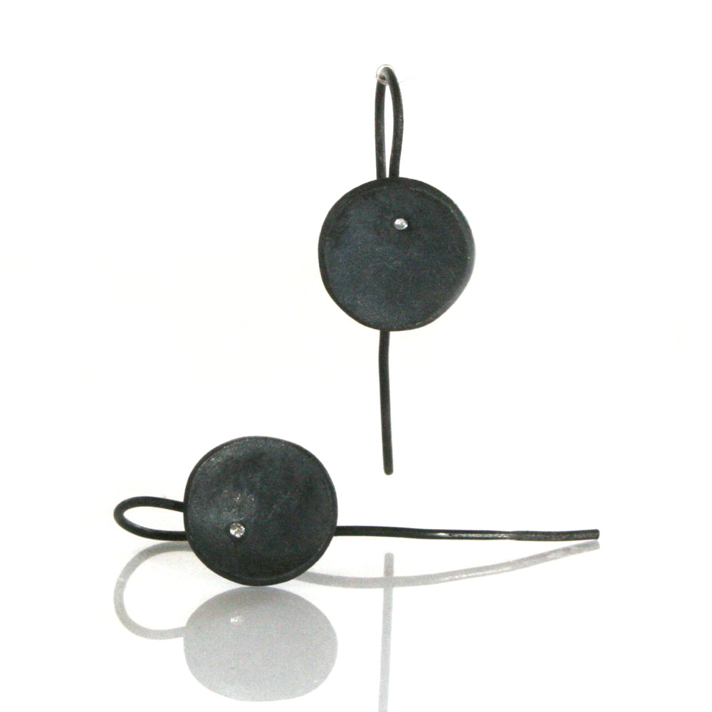 Anette Wille: Pendiente disco con diamantes - BO578
