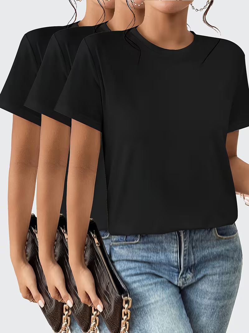 Sort Dame T-shirt