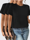 Sort Dame T-shirt