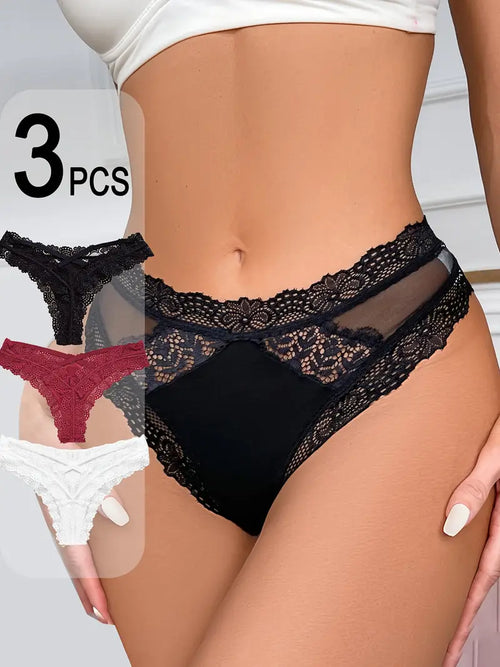 3 Pack. Lace Thongs