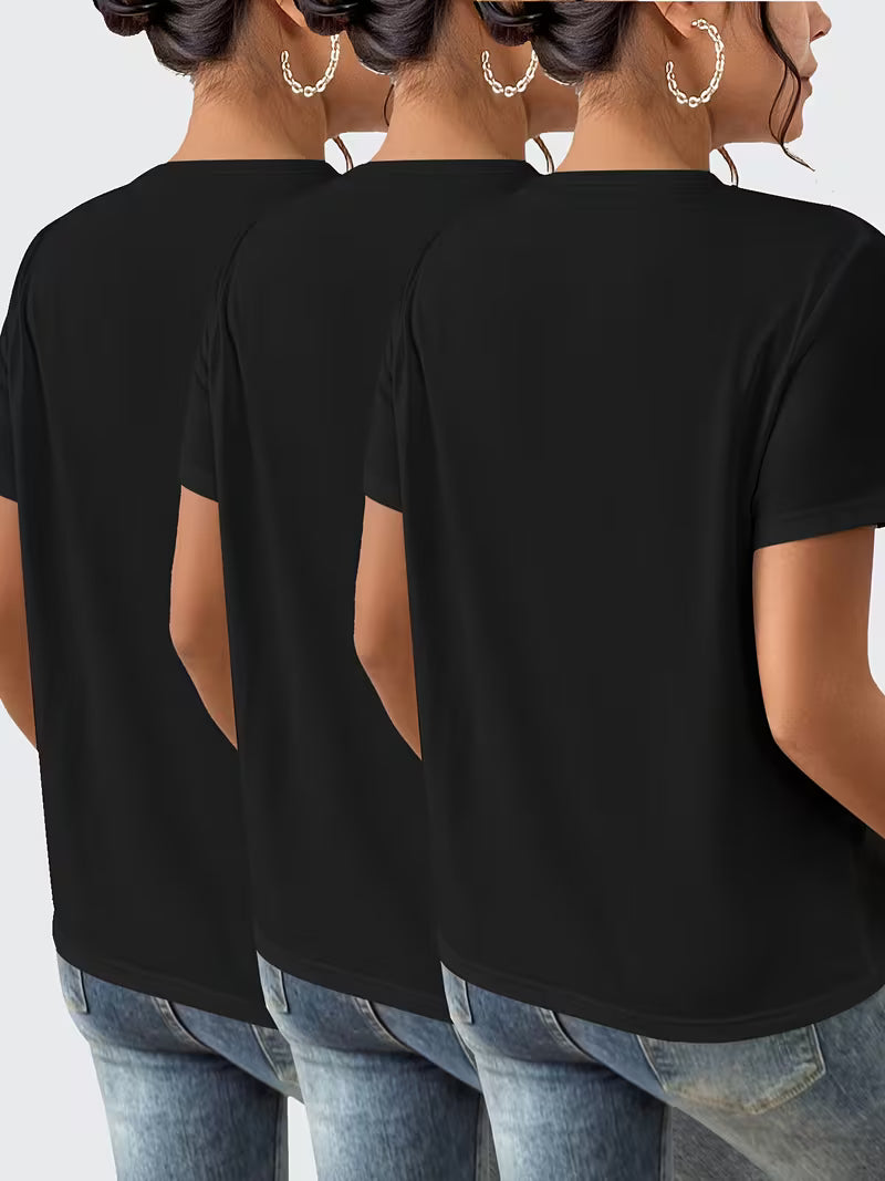 Sort Dame T-shirt